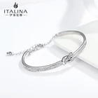 Bangles Jewelry Bangle For Women YL10001 Italina New Arrivals Luxury Crystal Knot Alloy Bangles For Women Jewelry