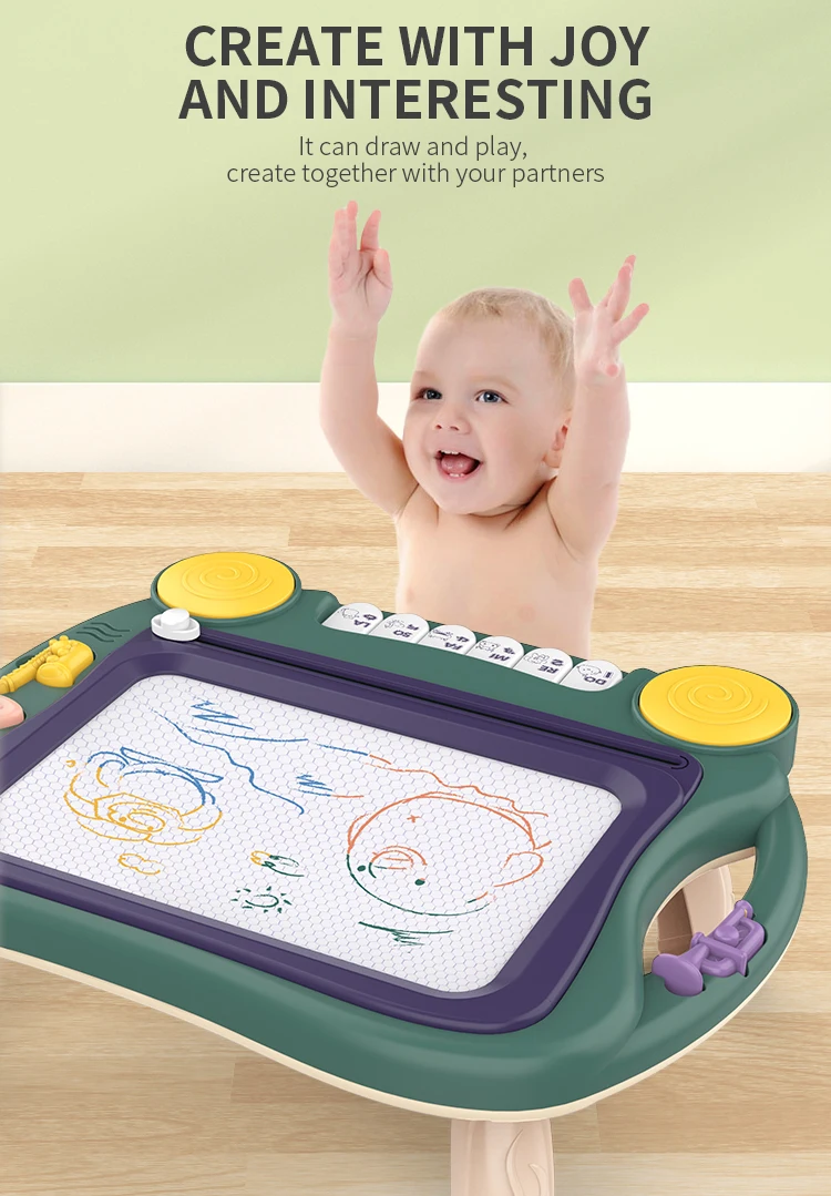 New Product Magnetic Musical Educational Gift For Kids Drawing Board With Color Piano