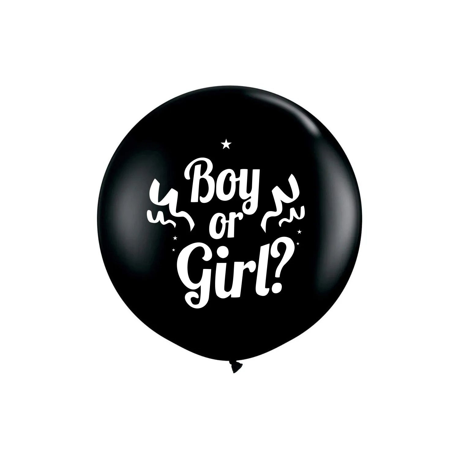 Gender reveal party decoration boy or girl 36inch black Baby Shower latex free balloon