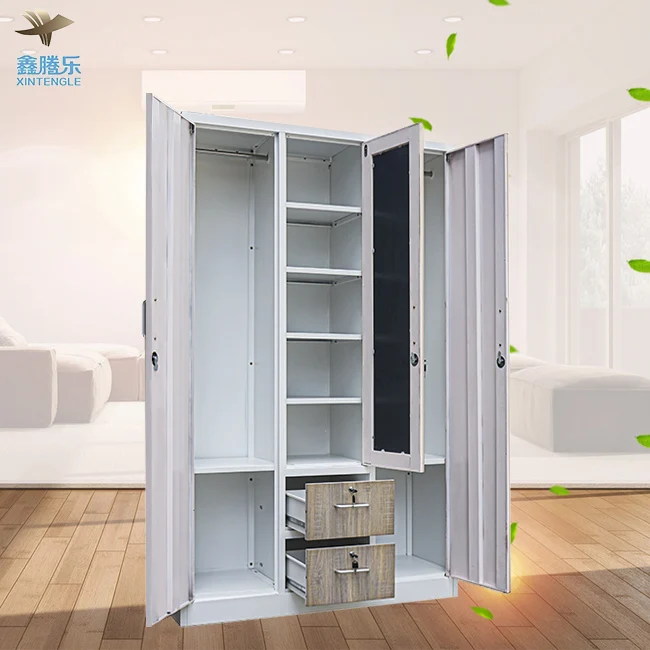 foshan factory direct sale Factory supply wardrobe cabinet used metal wardrobe closet cupboard wardrobe