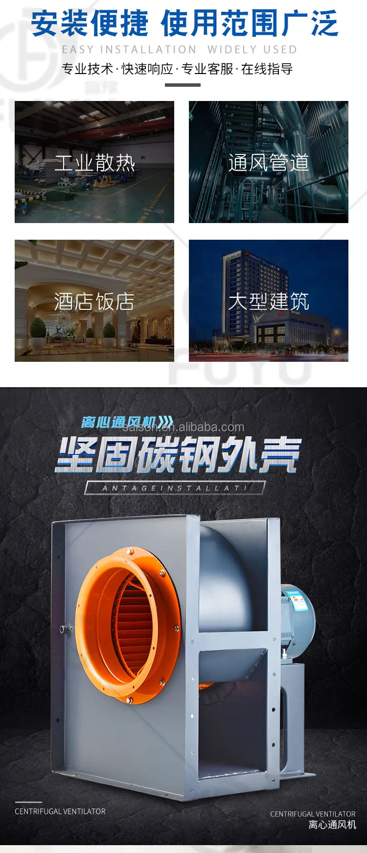 Centrifugal Fan, 3000CFM, Stainless, Steel, 110V/220V/380V - detail 4