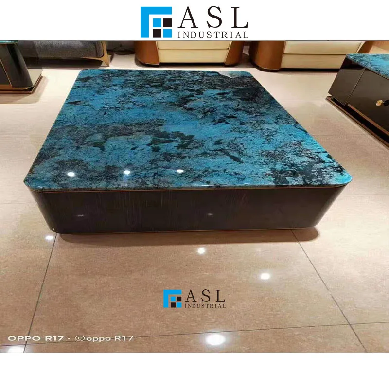Factory direct blue marble macauba onyx marble sky blue quartzite marmol azul precio