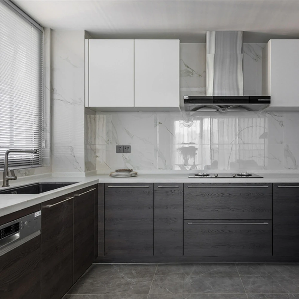 black kitchen cabinets