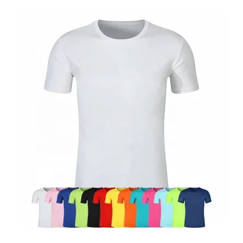 factory Custom t-shirt wholesale EXW Cheap Price 1 dollar tshirt plain blank White quick dry 100% polyester t shirt for printing