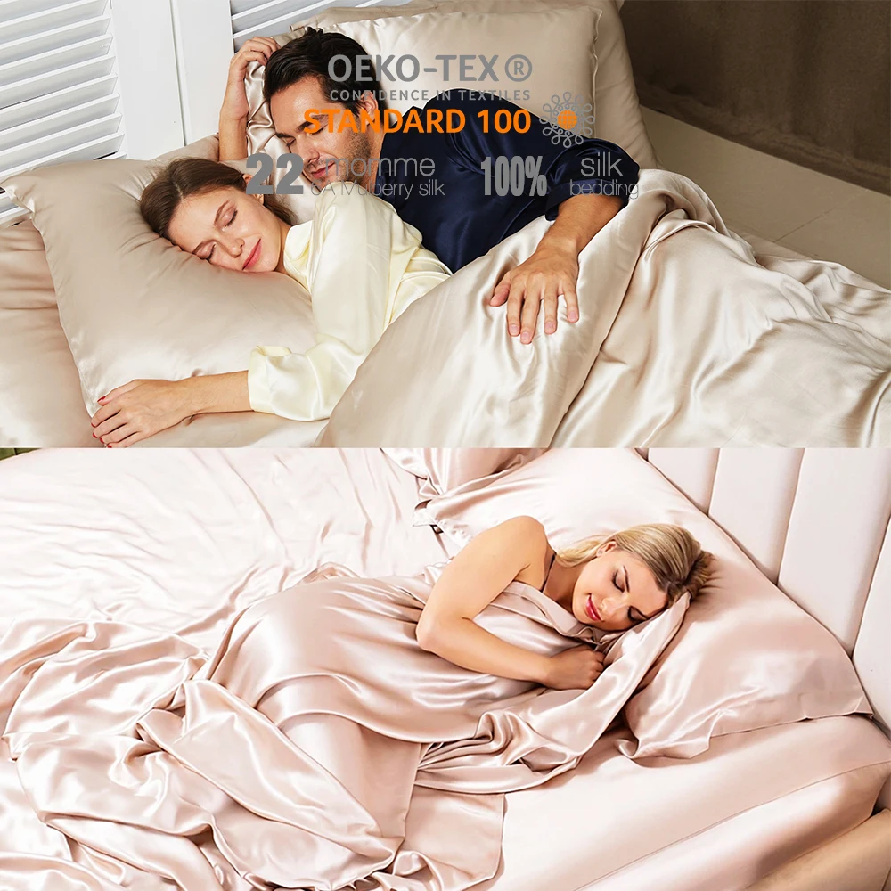 100% pure 6A 22momme silk baby blanket and Children sleep sleeve bedding bed sheet cover set modern silkbaby silk blanket