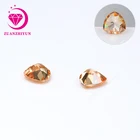 Gemstone Jewelry Custom Gemstone Cubic Zirconia Triangle Cut Champagne Color Gemstone To Make Jewelry