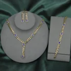 Jewelry Gold Jewellery Latest Arrival Jewelry Sets 18k Gold Plated Zircon Jewelry Set Bridal Jewellery Set