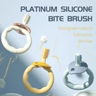 Children Baby Training Silicone Tooth Brush Infant Grind Teether Children Silicon Circle Teethers