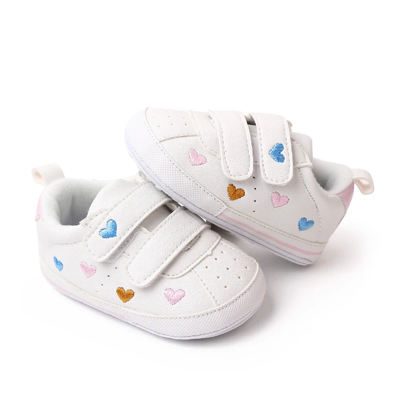 Directly Baby Shoes Factory Hot Selling Soft PU Leather Non-slip White Baby Sport Shoes Walking Shoes supplier