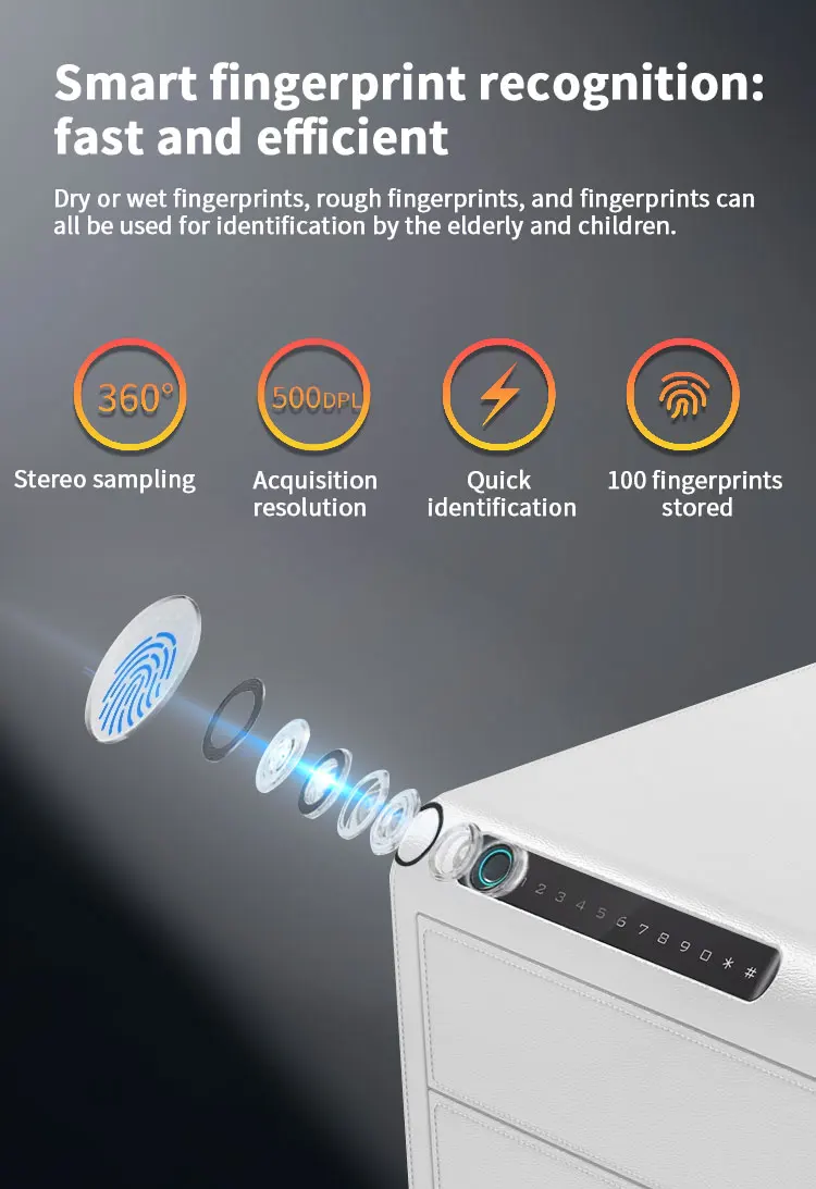 f2 1a ceqsafe smart customized personal jewelry drawer box smart anti theft steel safe storage for home use-7