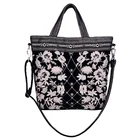 Handbags Handbag 2021New Product Fashion Black Big Ethnic Print Women Handbags Customize Ladies Handbag