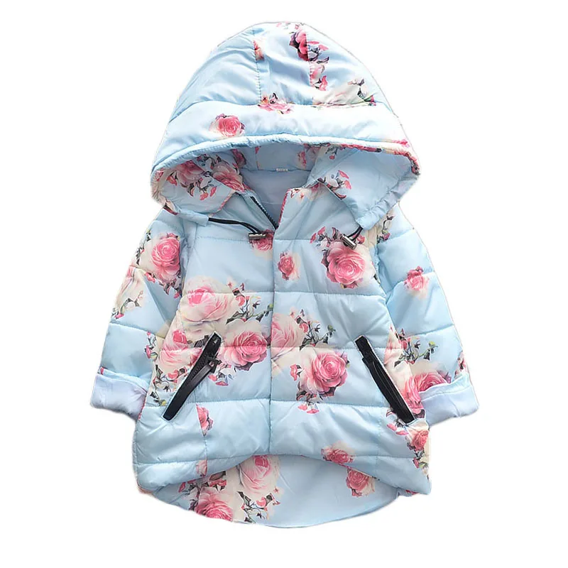 floral winter coat