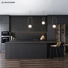 Kitchen Stone Kitchen Master Lacquer Mueble De Cocina With Luxury Stone Wroktop And Backsplash From China