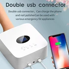 Amazon Hot Selling 9600mAh Battery Operated Power Bank Double USB Sun Led Uv Nail Dryer Lamp
