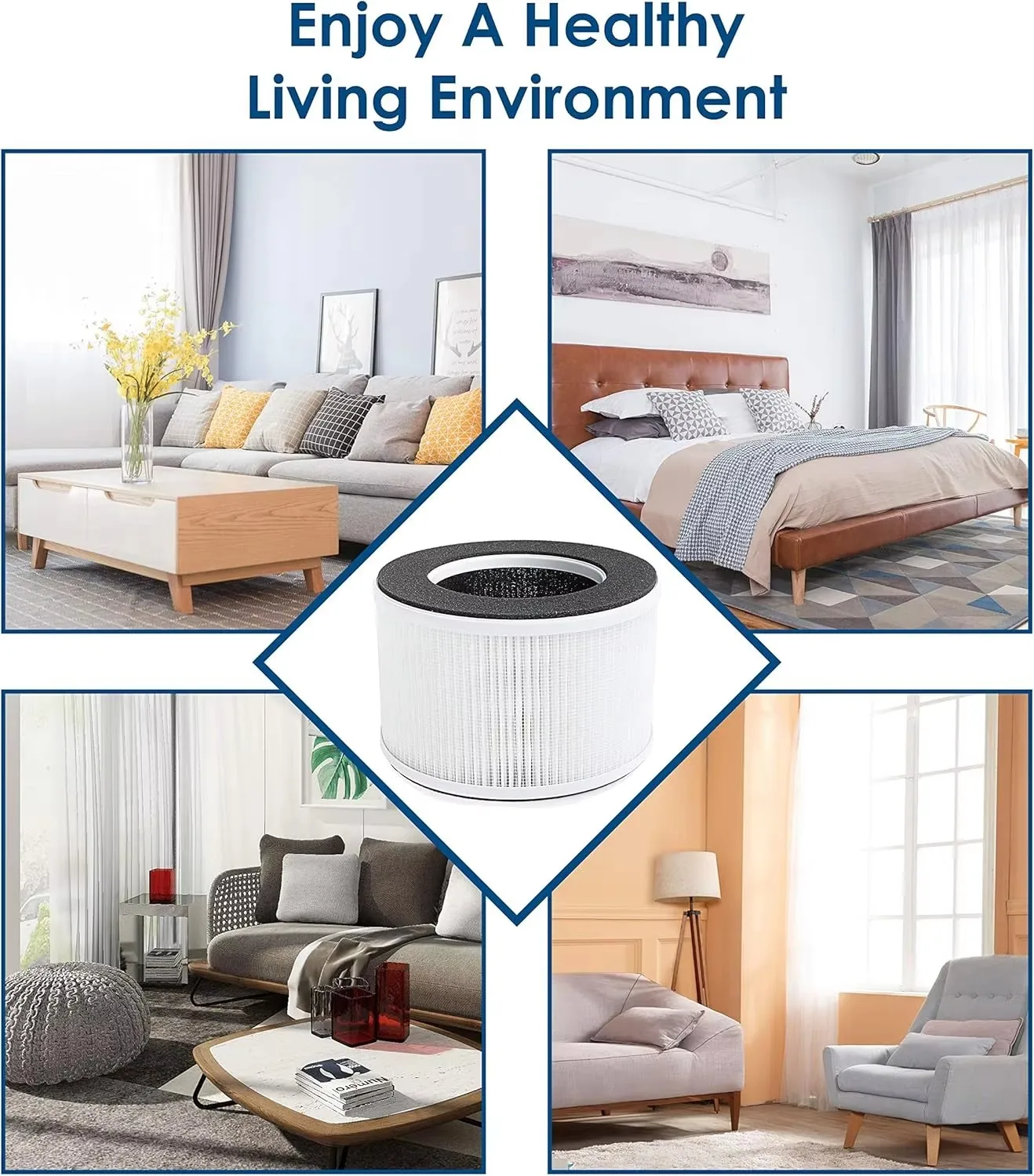 product customized h13 true hepa pleated replacement filter compatible home 4 in 1 compact air purifier hme020020n only akj050ge-6