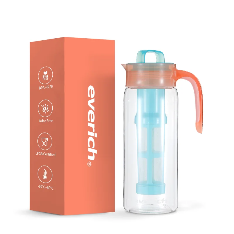 New Design 2L BPA Free Hard-Sided Plastic Premium Filtering Cold Water Bottle With Filter Purifier