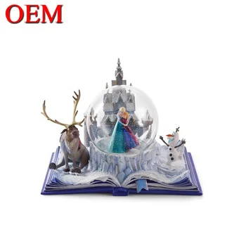 Factory Custom Made Disney Frozen Souvenir Snow Globe Polyresin Music Snowball
