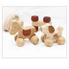 Car Factory Hot Sell Natural Simple Style Beech No Paint Wooden Kids Play Car