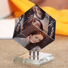 Crystal Crystalk9 Blank Crystal Block Custom 3d Laser Engraved Glass Cube Photo Frame 3d Photo Crystal Cube For Wedding