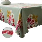 Table Cloth Home Decor Waterproof Floral Printed Table Cloth Wipeable Table Cover For Outdoor And Indoor Use