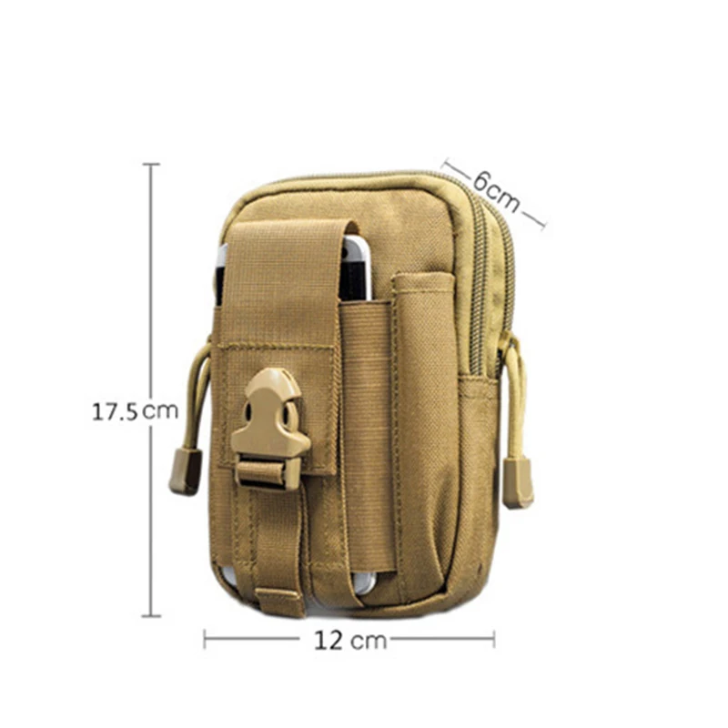 1000D nylon Multifunctional Camouflage Mobile Bag for Sports, Running, Mountaineering, Hanging Bag, belt bag