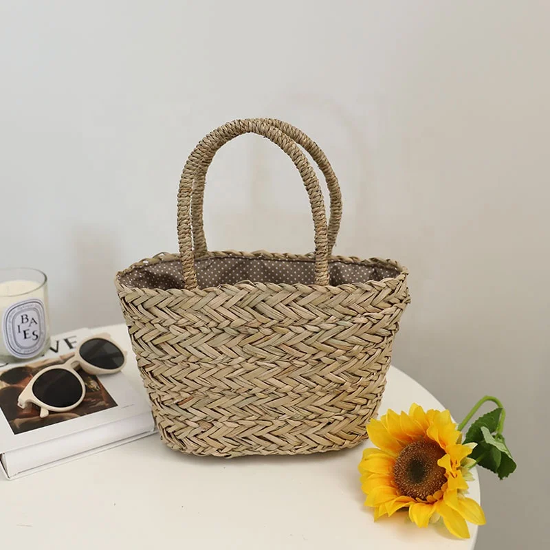 2023 New ladies designer straw beach bag crochet bag woven straw bags