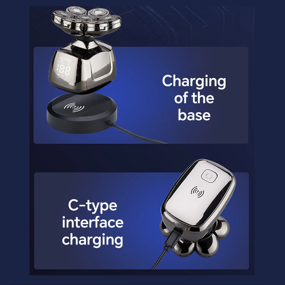 Waterproof Men's Electric Shaver with Seven-Head Razor Washable Electric Beard Knife supplier