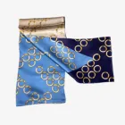 Scarf Square Gold Women's 100% Silk Scarf 150*16cm Forged Face Square Scarf Blue Gold Fashion Fast Delivery