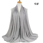 Hijab Top Splicing Chiffon Women Scarf Hijab Diamond Shawls Headband Muslim Hijab Ready To Shipping