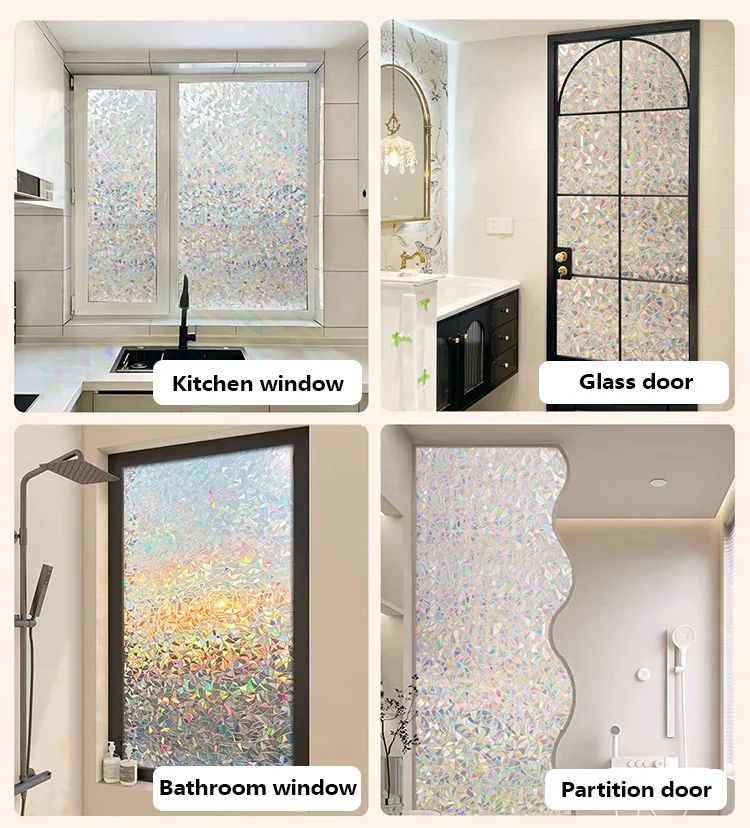 PVC Window Film Home & Office Electrostatic Film Removable Privacy Protection Film