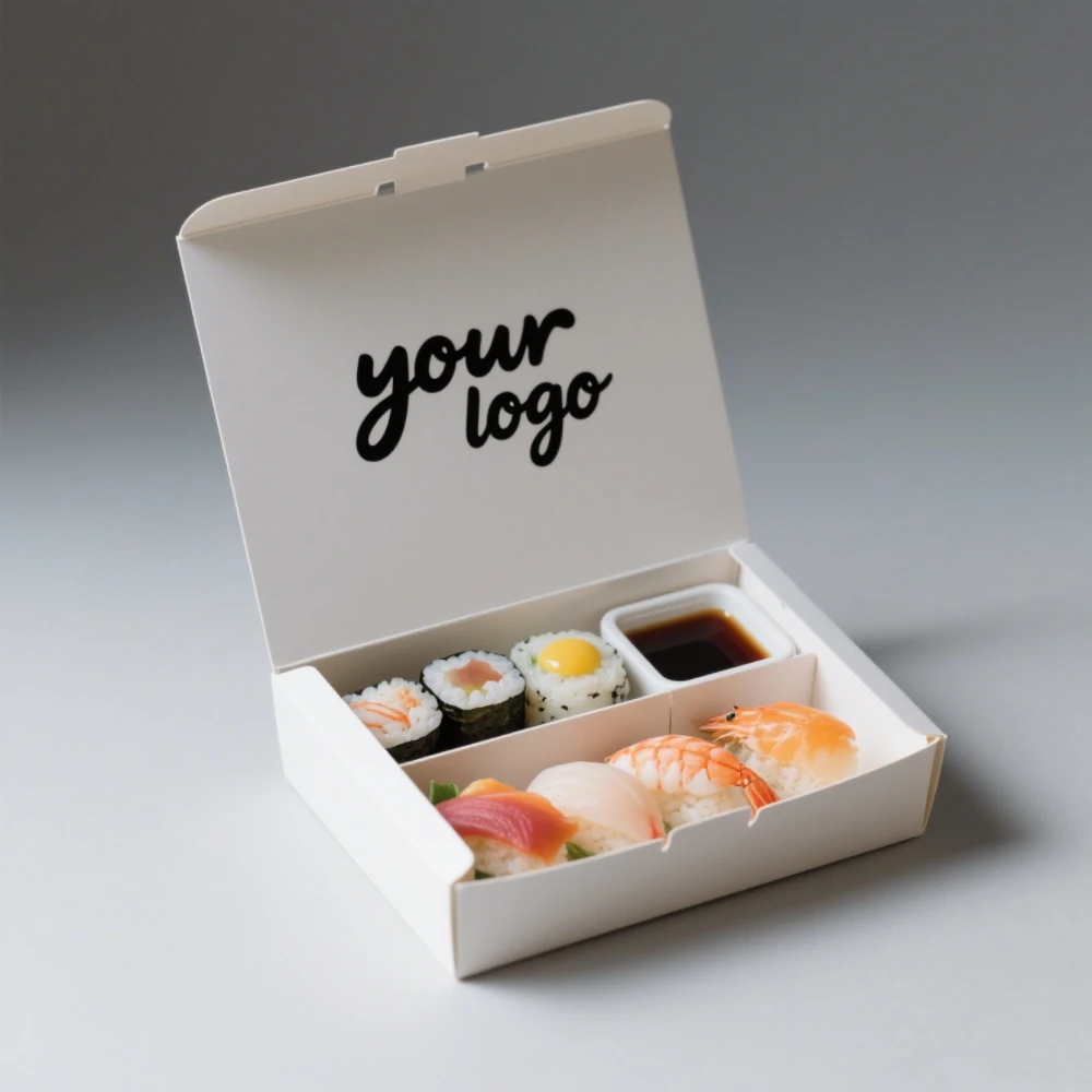 Krabice na jídlo z potaženého papíru Kraft Fast Food Take Away Package Container UV s barevným potiskem Sushi boxy Balení