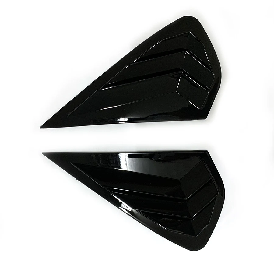 product auto exterior accessories for kia k3 2019 2021 car sport style rear side window louvers air vent scoop shades cover blinds-6