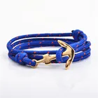 Nautical Rope Bracelet Men Rope Bracelet Mens Jewelry Custom Unisex Handmade Nylon Nautical Rope Anchor Bracelet