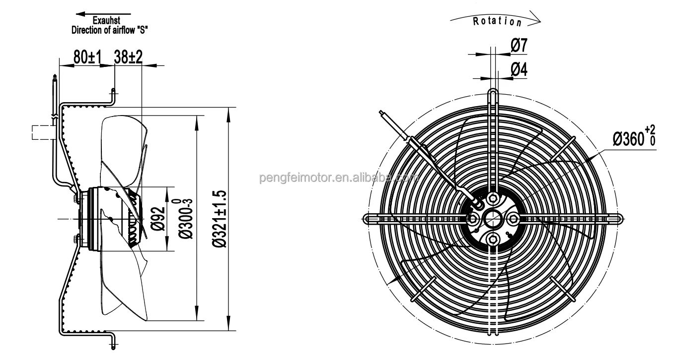 Axial Fan, 300mm, SPCC, 220/230V, 1600rpm - detail 16