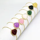 Jade Gold Religious Colored Jade Buddha 18K Gold Plated Box Chain Bracelet