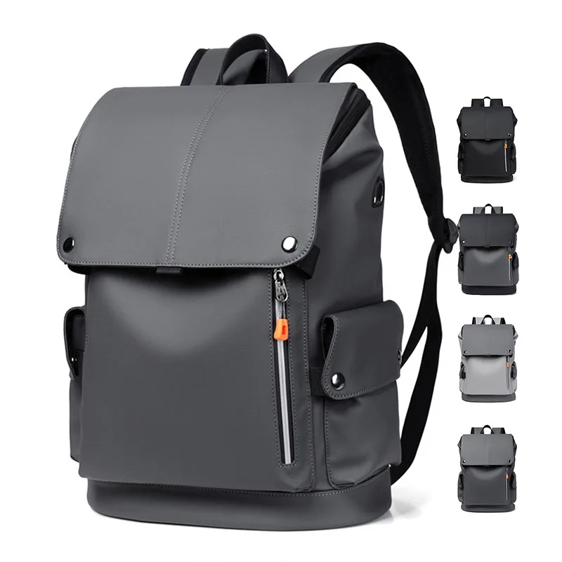 New business backpack large capacity travel computer packing machine can pack the trend PU leather laptop backpack