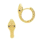 Gold Hoops Earrings Earringshoop 2021 Personal Trendy Vintage 18k Gold Plated Snake Hoops Earrings
