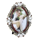 Oval Jeweled Photo Photo Frame Oval Enamel Jeweled Photo Frame Memorial Picture Frame Photo Frame Custom
