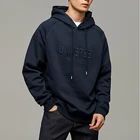 Heavy Hoodie Casual Mans Winter Clothing Raglan Sleeve Hooded Custom Logo Heavy Weight 3D Embroidery Hoodie