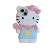 Cute Hello Kitty phone case with a lollipop For Iphone 14 13 12 Plus/pro/pro Max