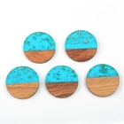 Nature Handmade Wood Custom Accessories Resin Wood Patchwork Retro Fashion DIY As Special Gift