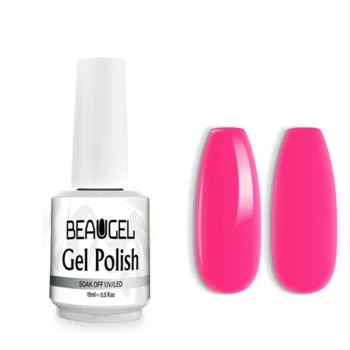 Summer Diary Pink Bright Neon UV Gel Nail Polish 15ml Soak off French Nail Art for Salons Supplied in a Bottle with LED Lamp