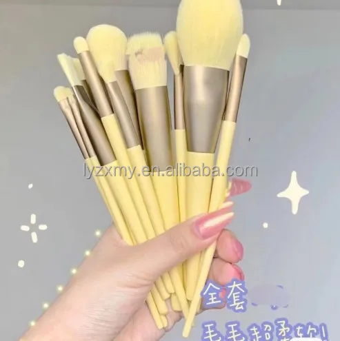 2023 custom logo makeup brush 13 pieces highlight powder blush makeup brushes set with bag sample dedicated brushes original