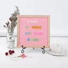 Gray Hot Vintage White Wood Felt Letter Board Dark Gray Felt Message Board 10x10 Inches Plastic Letters Oak Frame