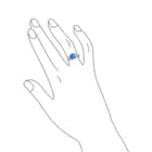 Celtic Sterling Triquetra Cushion Celtic Knot Created Blue Opal Ring Sterling Silver