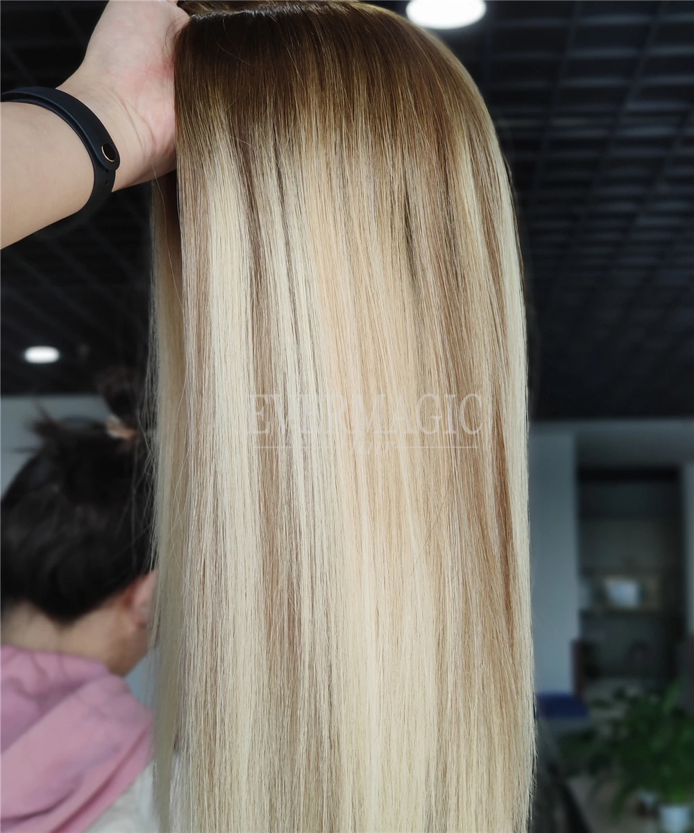 Balayage Blonde Color Skin Top Base Human Hair Toppers Pieces For Thinning  Hair Women Hair Loss Soulation - Buy Skin Silk Base Hair Replacement Make  Up,Hair Pieces Hair Loss Soulation,Hair Topper For