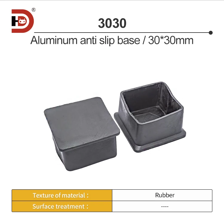 Aluminum Profile Accessories, End Cover, Foot Accessories, 3030/4040 Anti slip Base, Workbench Support Foot, Rubber Sleeve factory