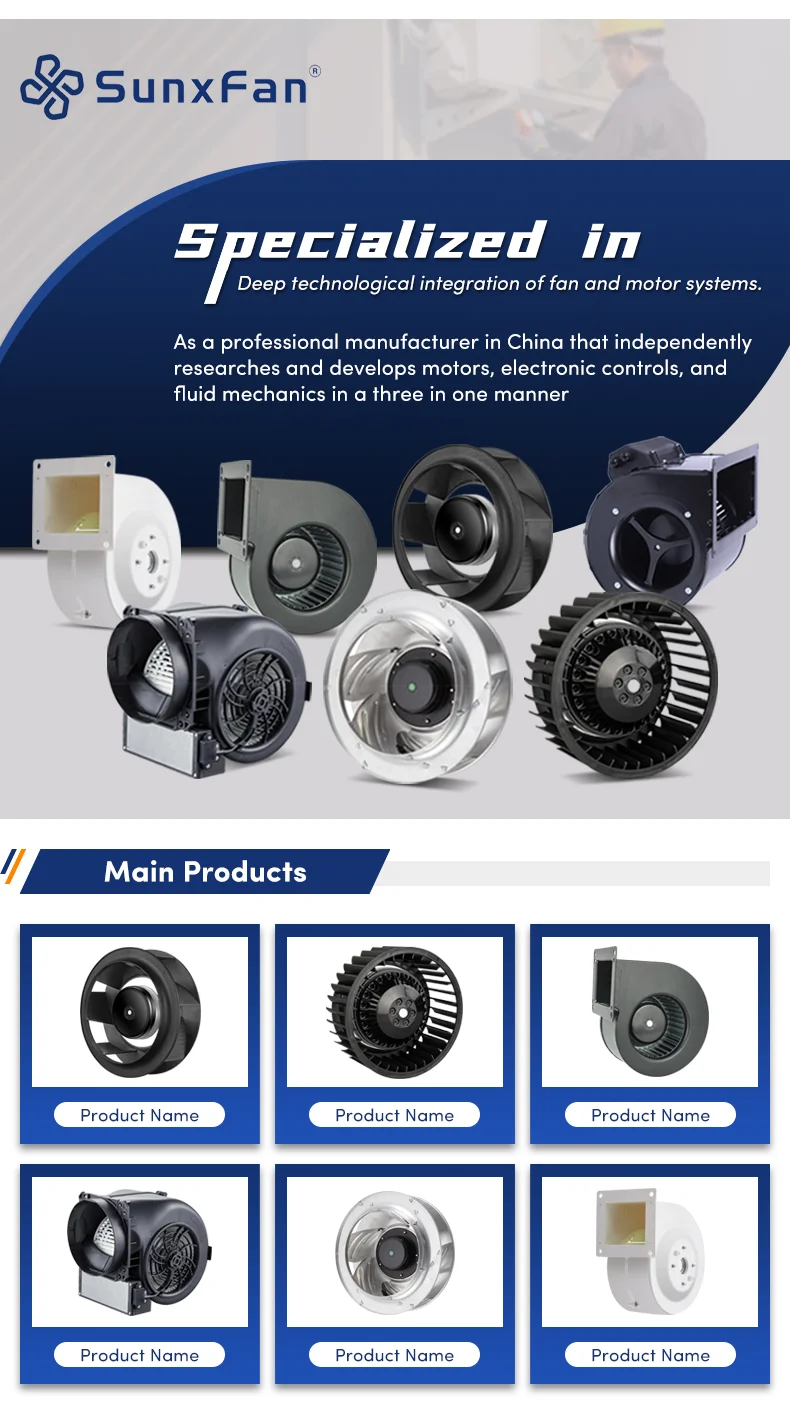 Centrifugal Blower, 200mm, 220-240V, Brushless, Inline - detail 2