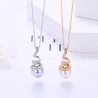 Silver Necklace Silvernecklace Exquisite Simple Multicolor S925 Silver Rotating Pearl Necklace