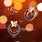 Stud Earring Design Stud Earring Custom Design Women Crystal Circle Jewelry Stud Earring